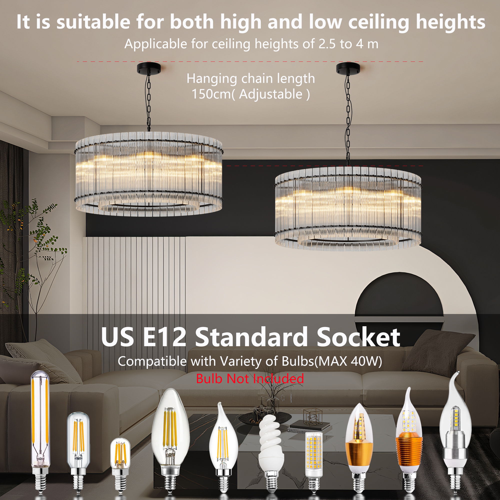 Luxury Modern Gold Crystal Drum Pendant Chandelier for Dining Room - Image 5