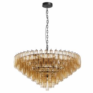 Luxury tiered crystal pendant chandelier for dining room