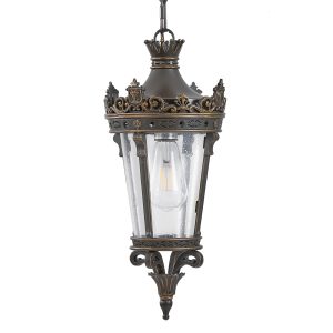 Victorian outdoor wall lantern with clear glass