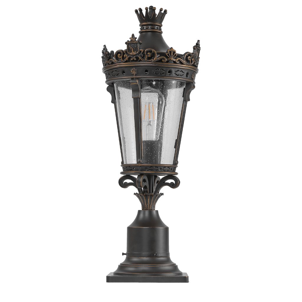 Victorian Crown outdoor post light for garden and pathway