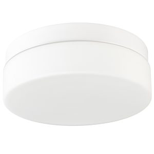 Modern white flush mount ceiling light with frosted white glass shade