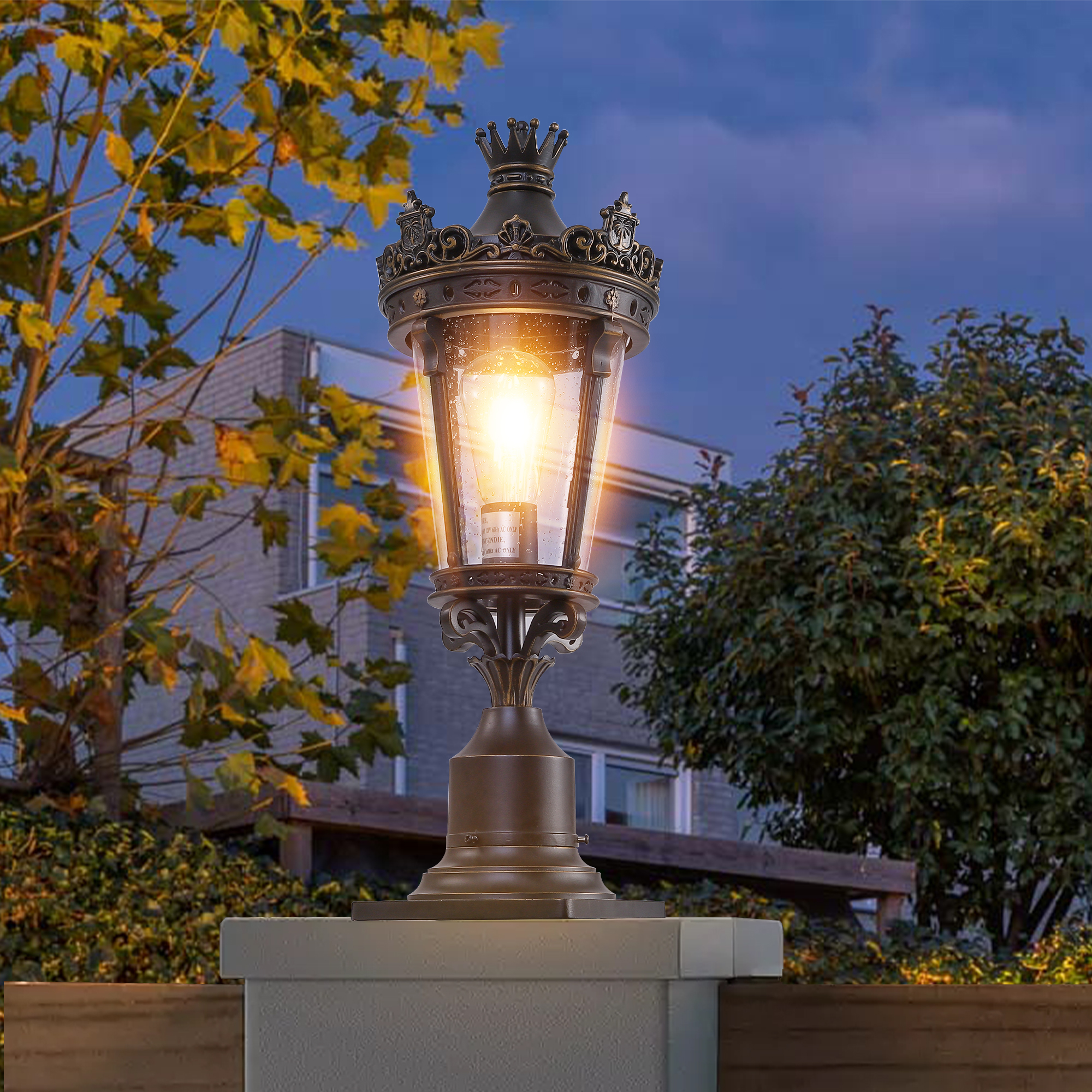 Victorian Crown Outdoor Post Light - Image 3