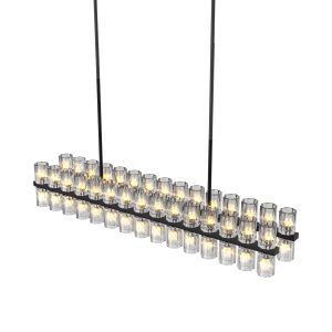 Modern Linear Crystal Chandelier for Dining Room