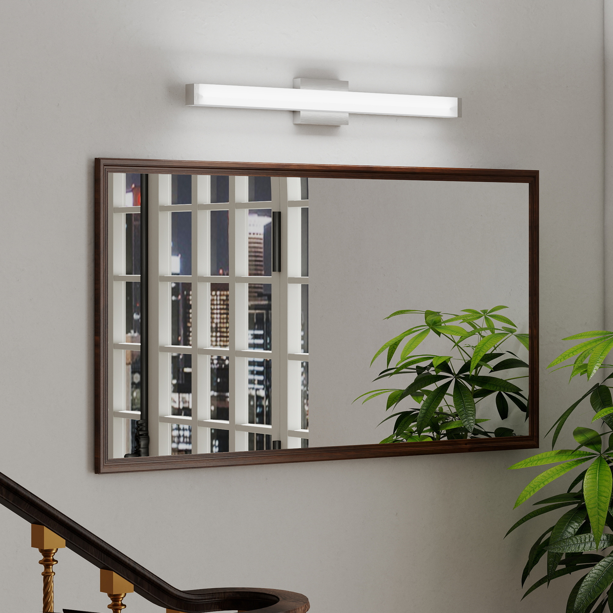 30-Inch Modern LED Vanity Light for Bathroom Mirror, Chrome Wall Light Fixture - Image 4