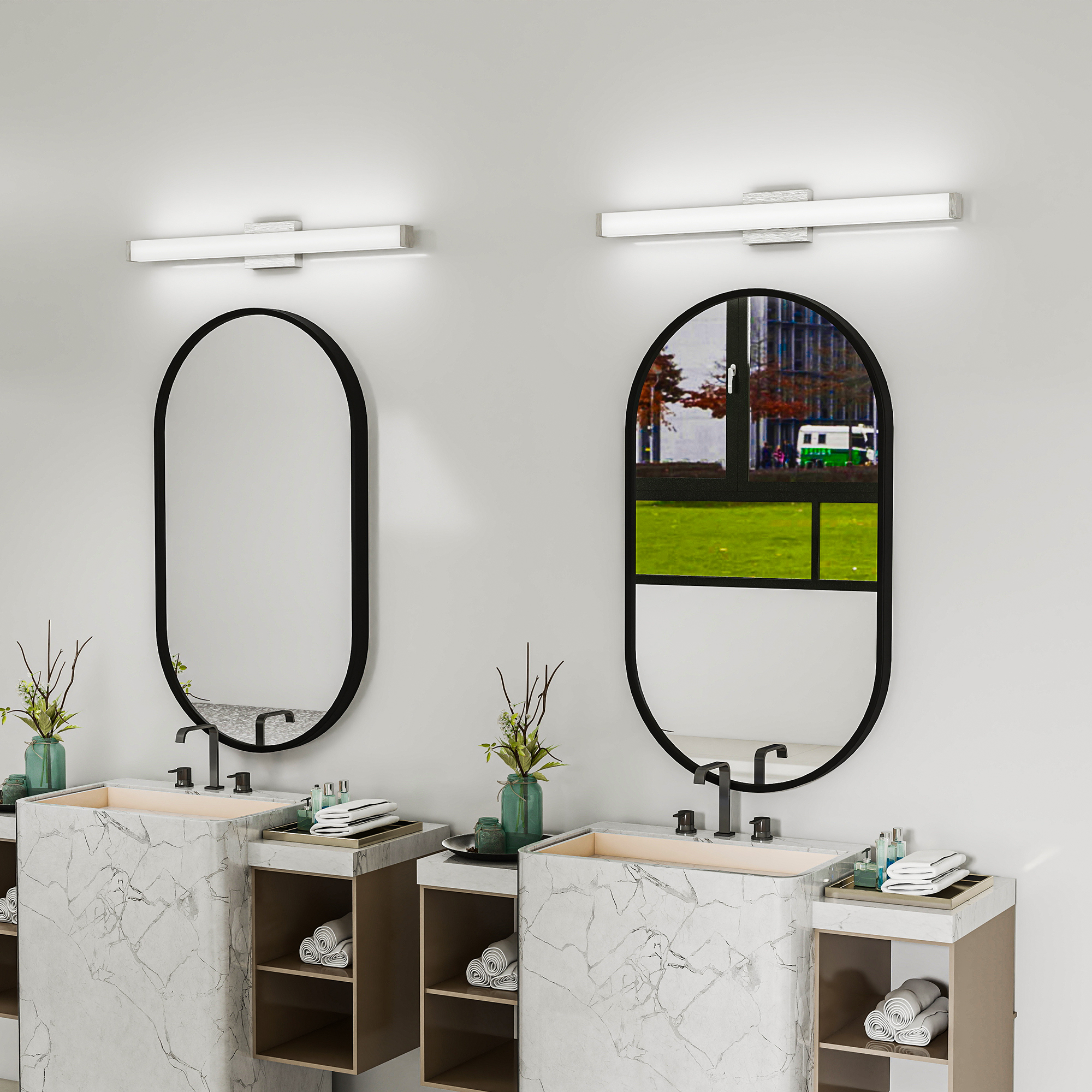 30-Inch Modern LED Vanity Light for Bathroom Mirror, Chrome Wall Light Fixture - Image 6