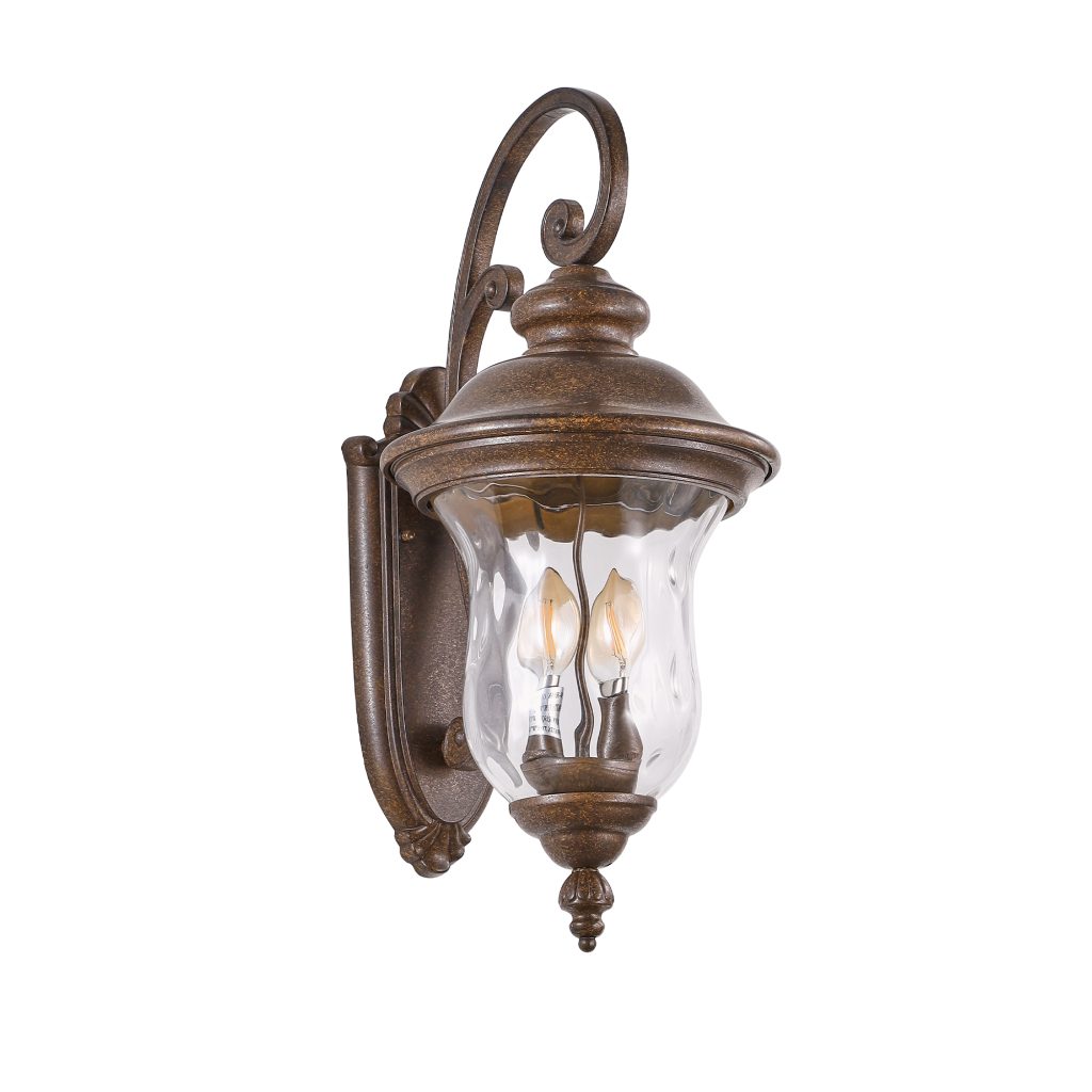 Classic Bronze Outdoor Wall Lantern with clear glass