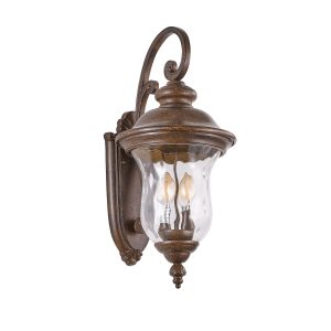 Classic Bronze Outdoor Wall Lantern with clear glass