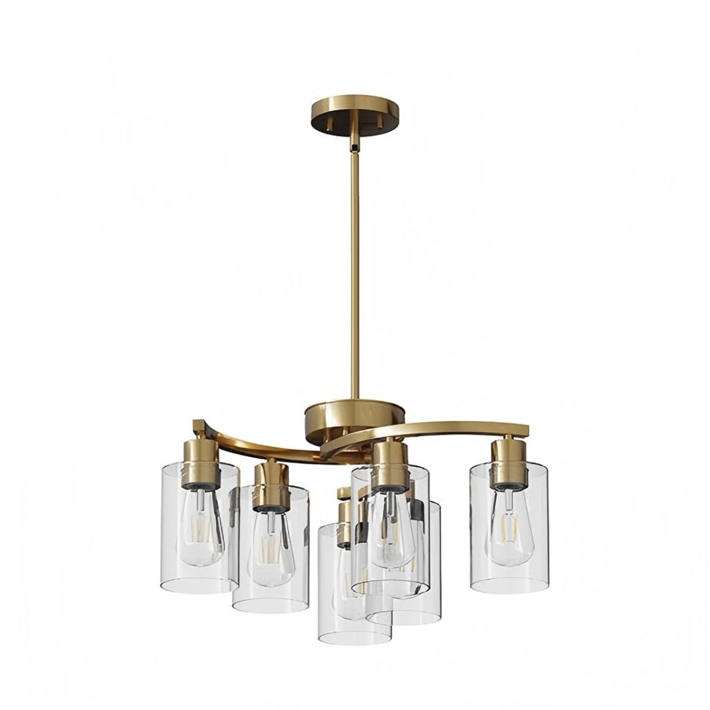 Modern glass chandelier for dining room and living room