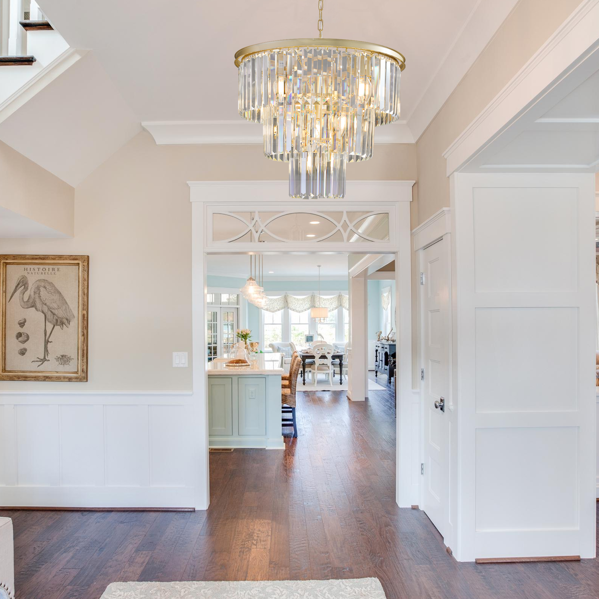 Modern Round Tiered Crystal Chandelier for Living Room Dining Room Hotel - Image 2