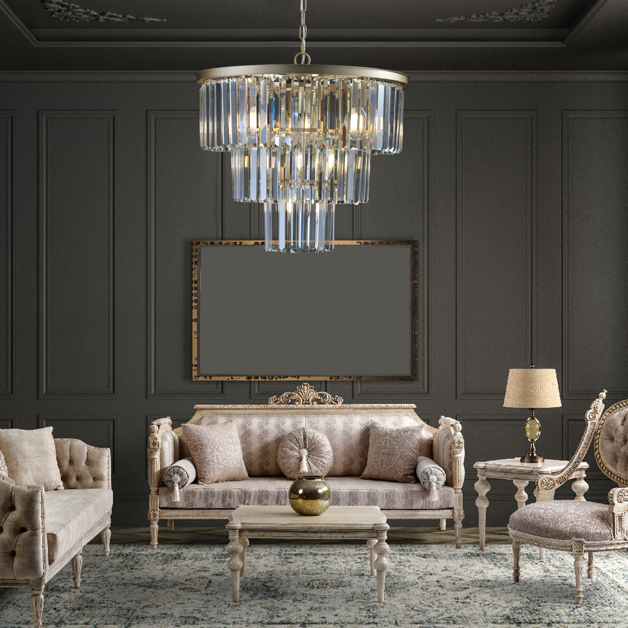 Modern Round Tiered Crystal Chandelier for Living Room Dining Room Hotel - Image 9