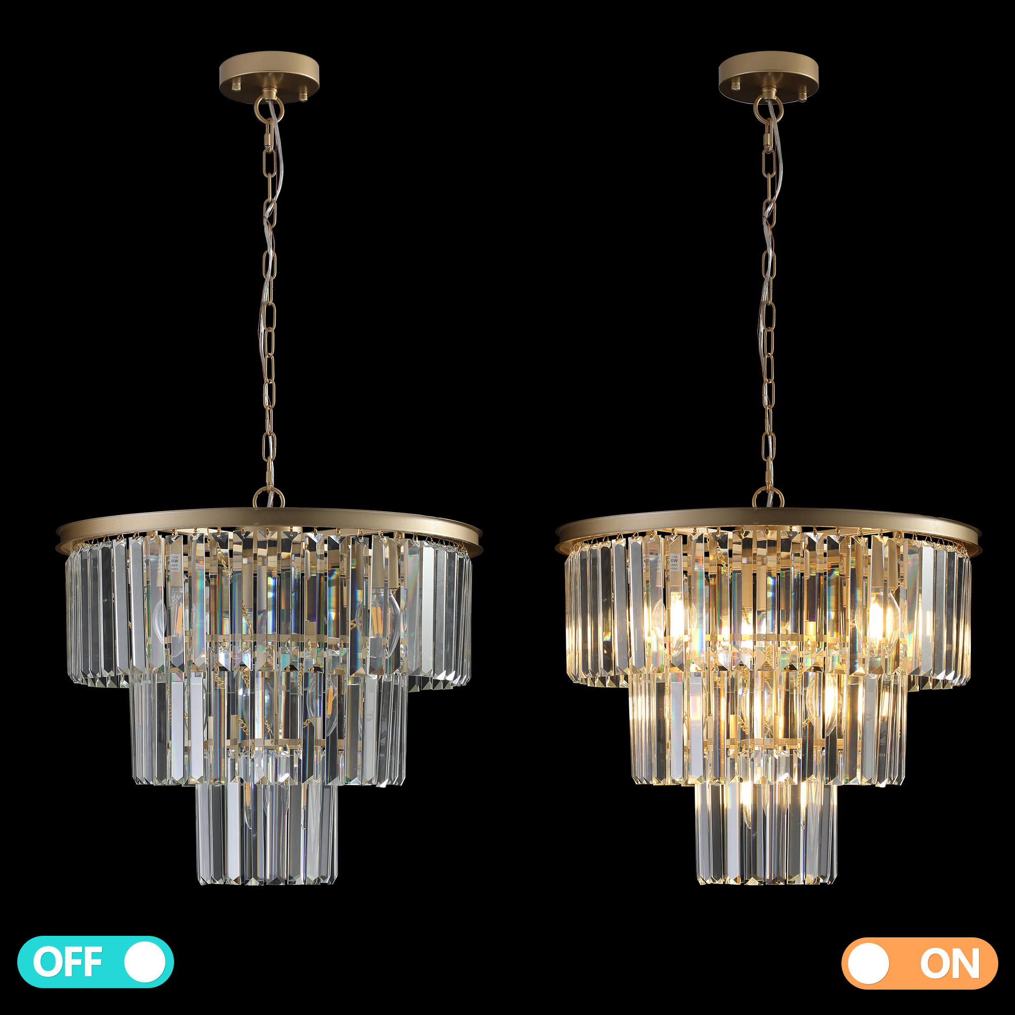 Modern Round Tiered Crystal Chandelier for Living Room Dining Room Hotel - Image 6