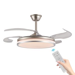42 inch white ceiling fan with LED light and remote control