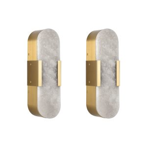 Modern Gold Marble Double Wall Light