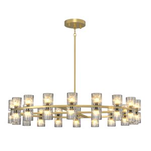 Modern Gold Crystal Ring Chandelier 36-Light Luxury Ceiling Light