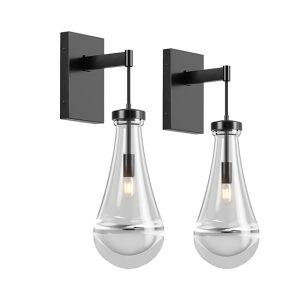 Modern Black Double Glass Wall Light