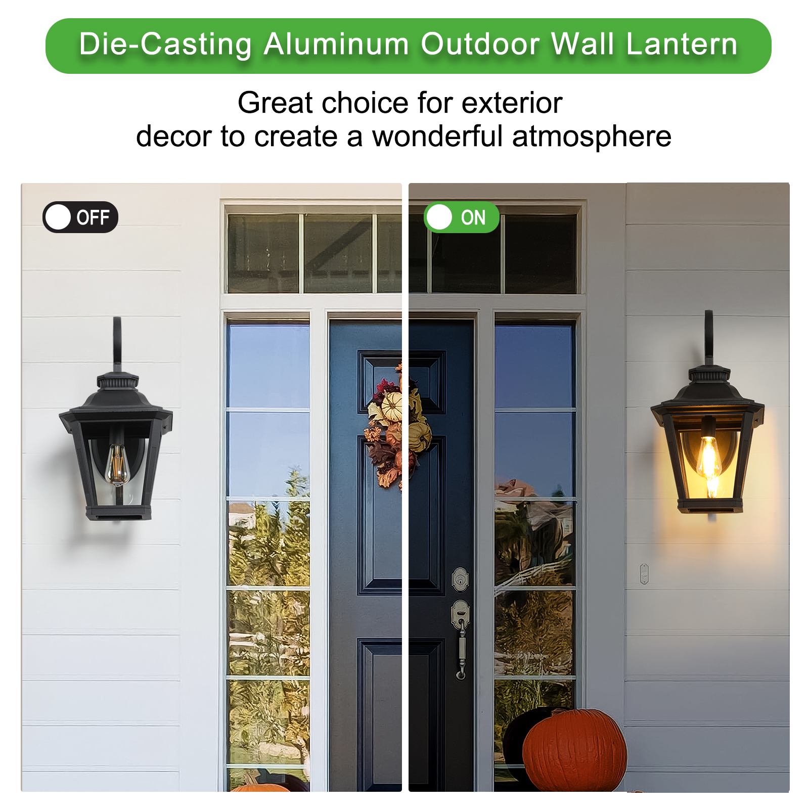 Modern Outdoor Wall Light Black Exterior Sconce Waterproof Garden Lighting - Image 8