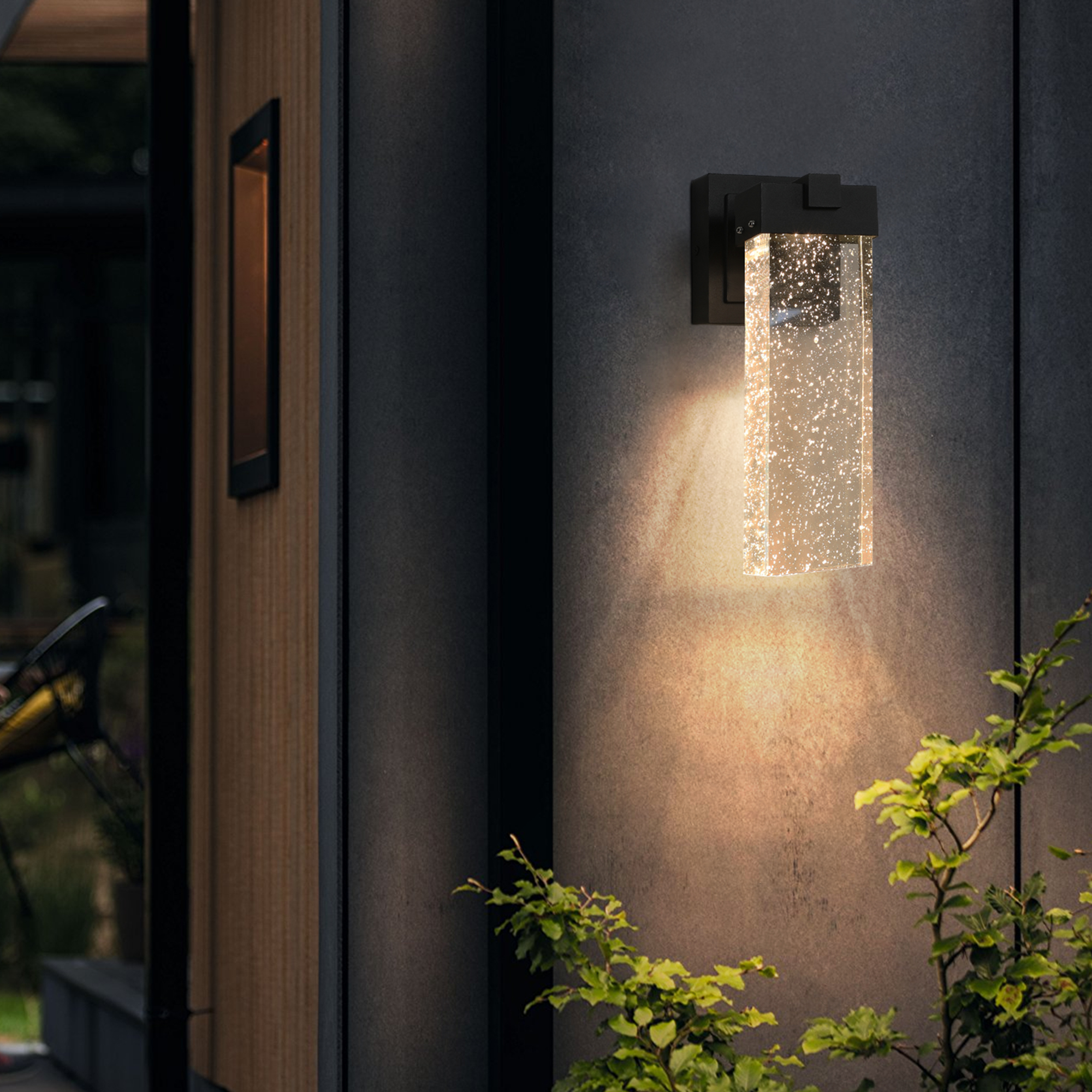 Modern Double LED Outdoor Wall Light Black Waterproof Exterior Sconce - Image 6