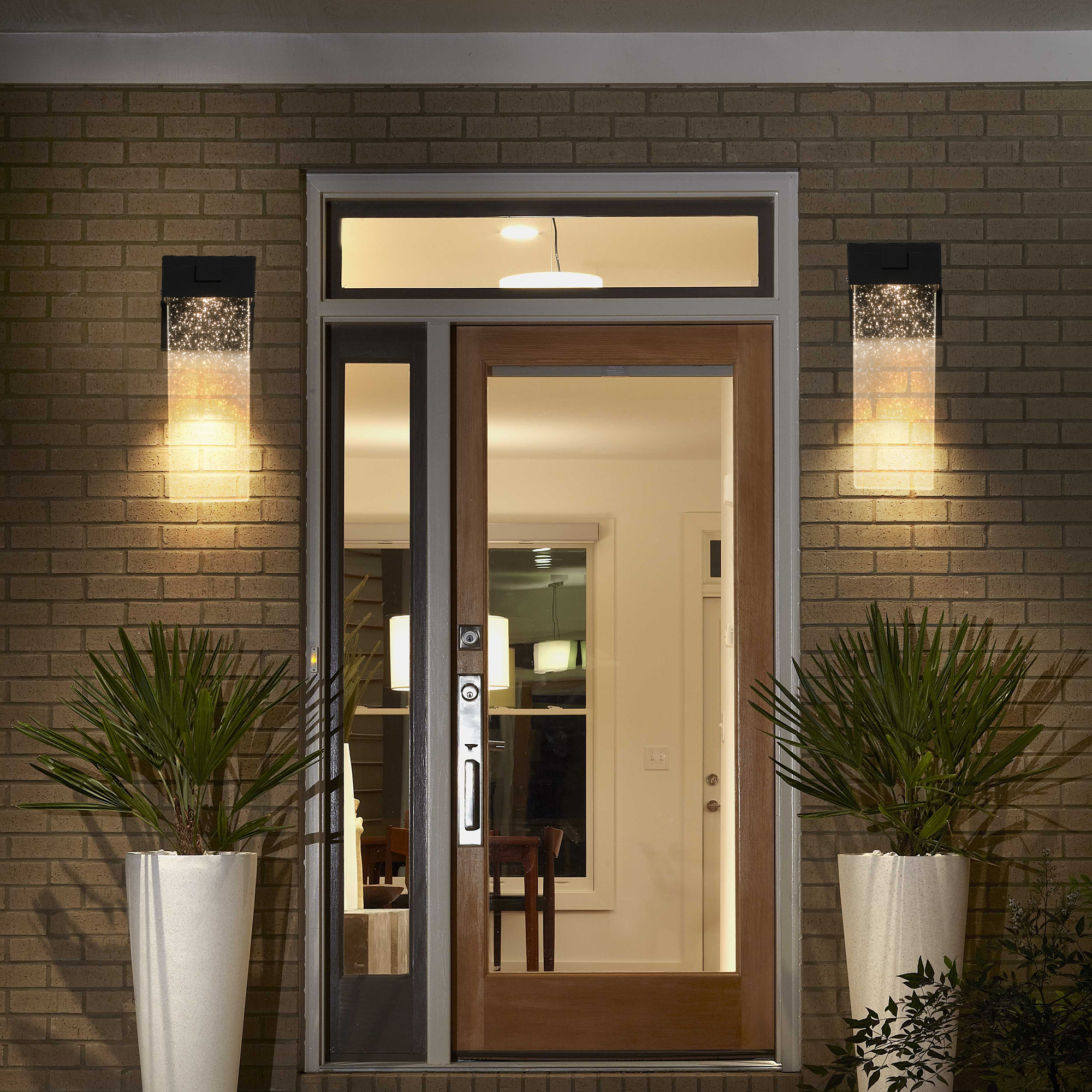 Modern Double LED Outdoor Wall Light Black Waterproof Exterior Sconce - Image 7