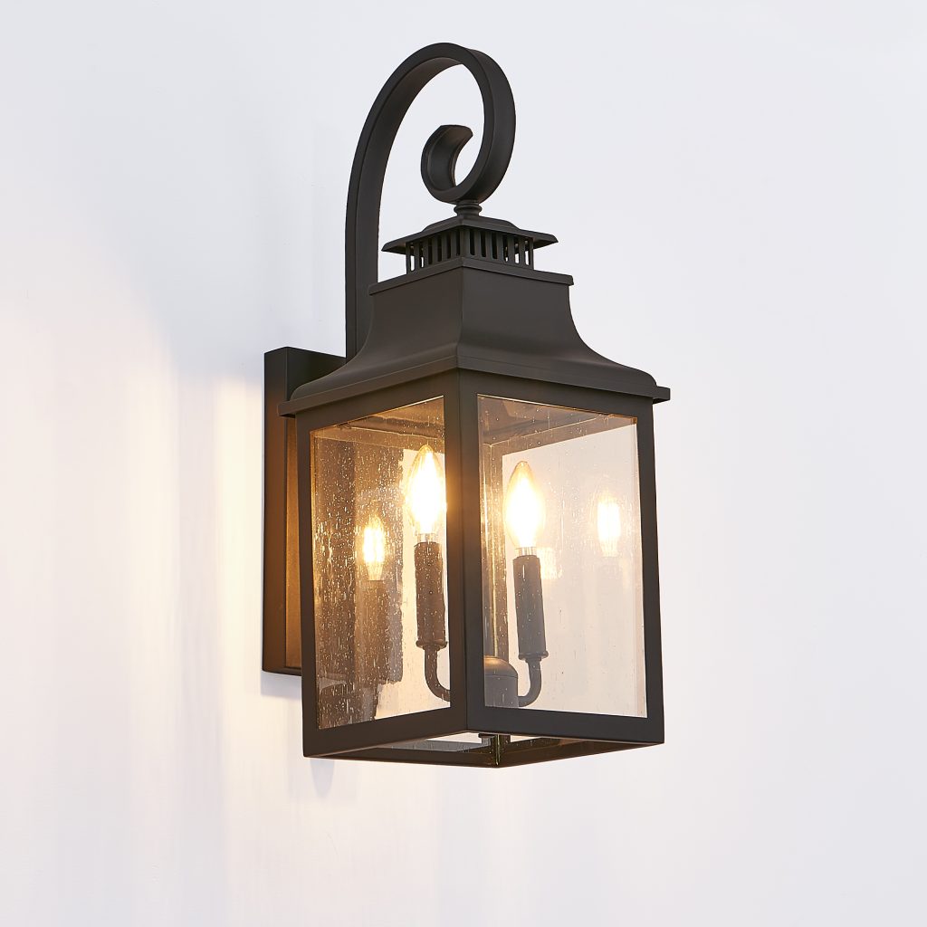 Modern black outdoor wall lantern waterproof exterior wall light