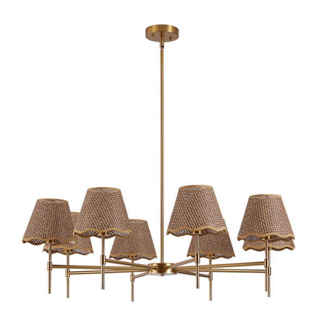 Rectangular Crystal Chandelier – 39 Inch Modern Gold Dining Room Light - Image 3