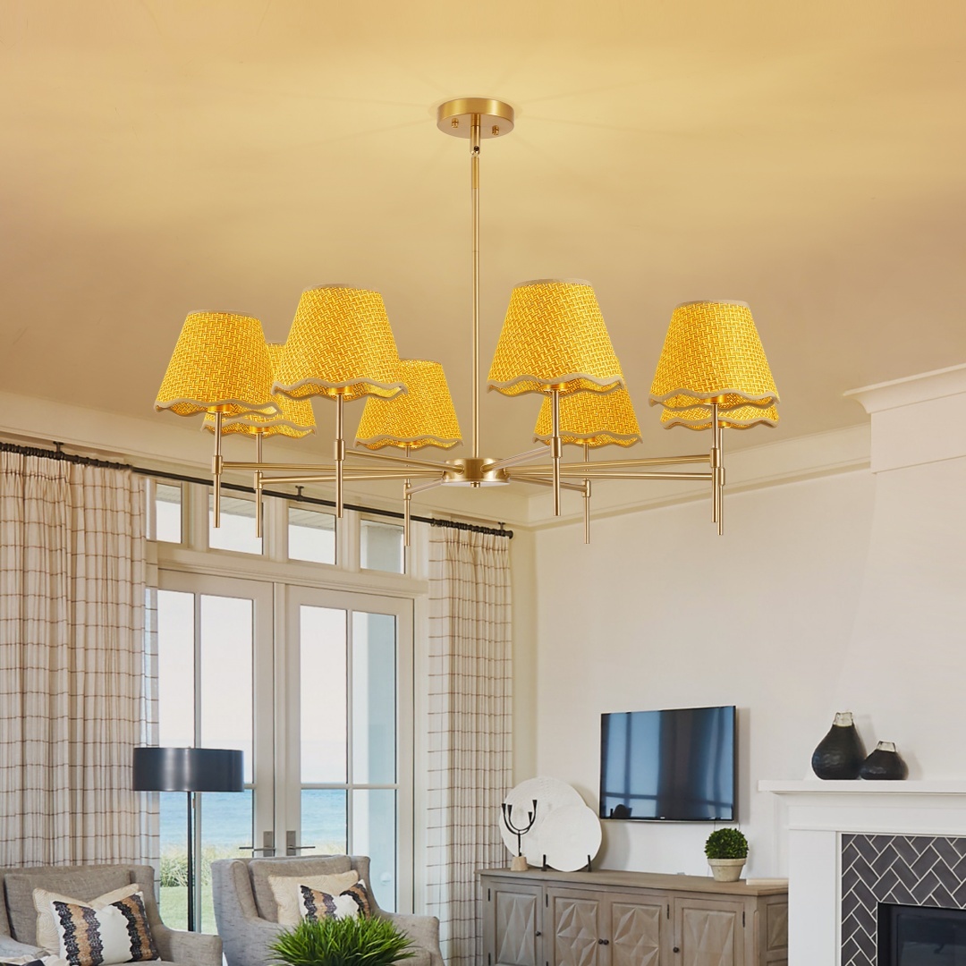 Rectangular Crystal Chandelier – 39 Inch Modern Gold Dining Room Light - Image 9