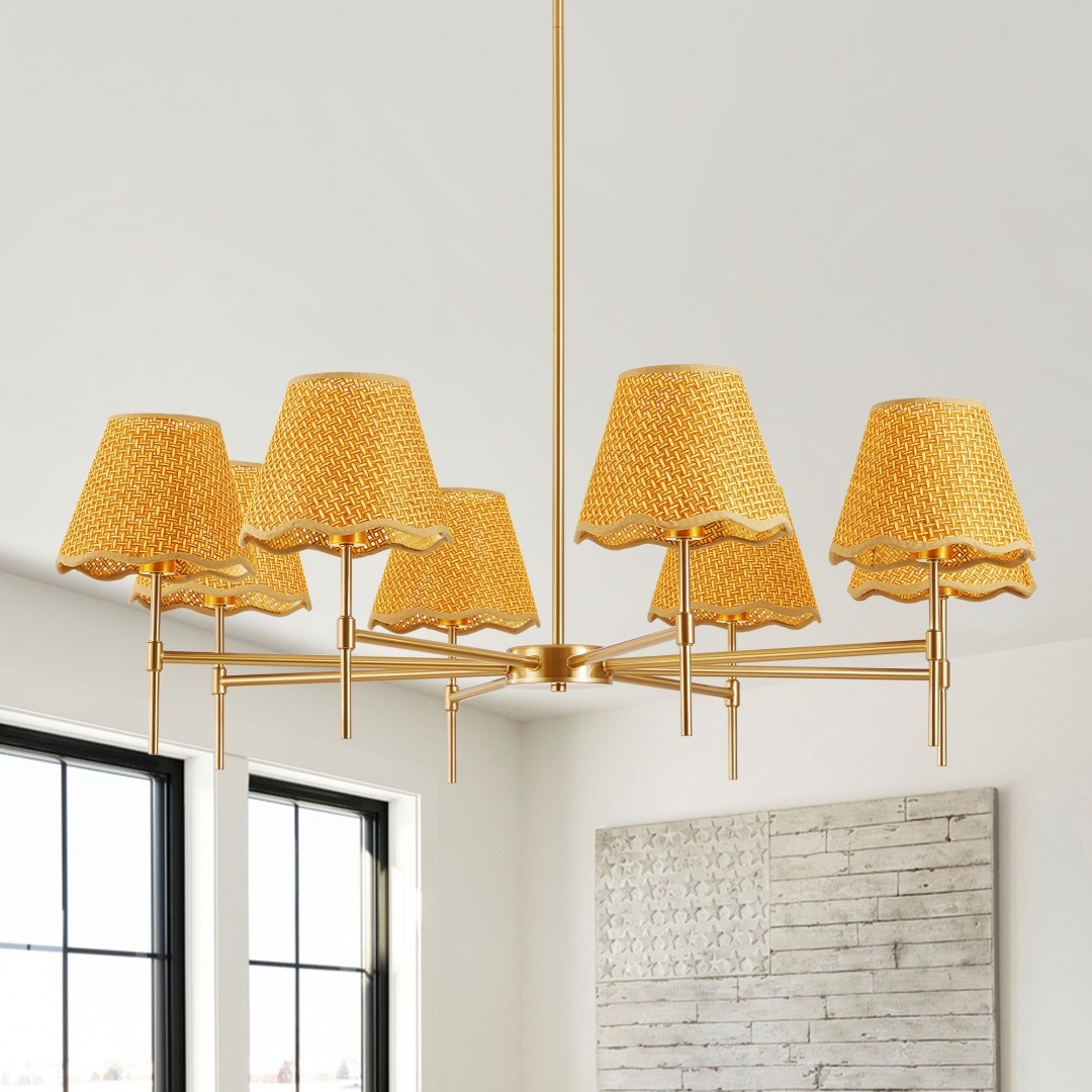 Rectangular Crystal Chandelier – 39 Inch Modern Gold Dining Room Light - Image 6