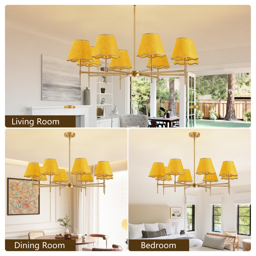 Rectangular Crystal Chandelier – 39 Inch Modern Gold Dining Room Light - Image 5