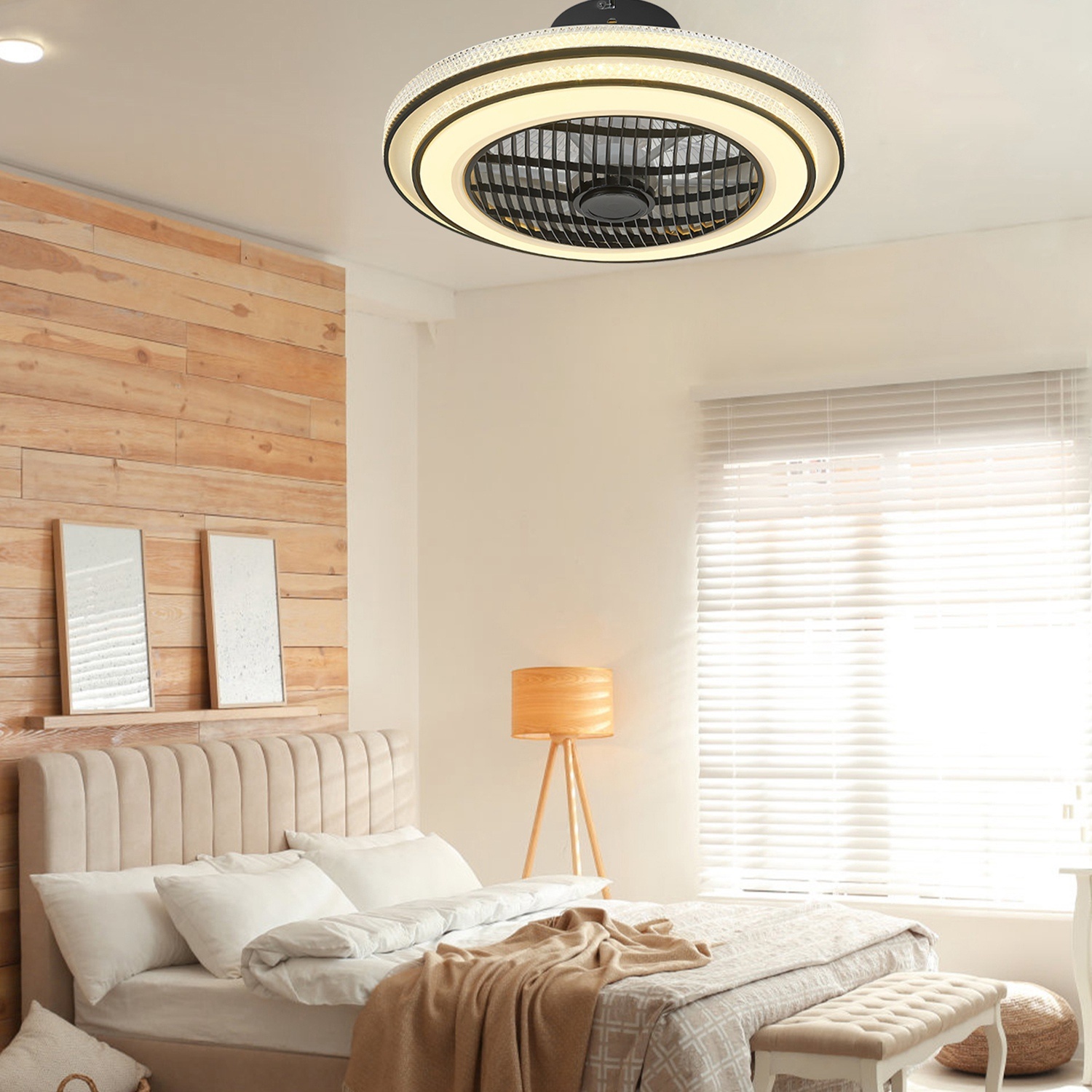 LED Ceiling Fan with Light – Smart Dimmable Flush Mount Fan - Image 9