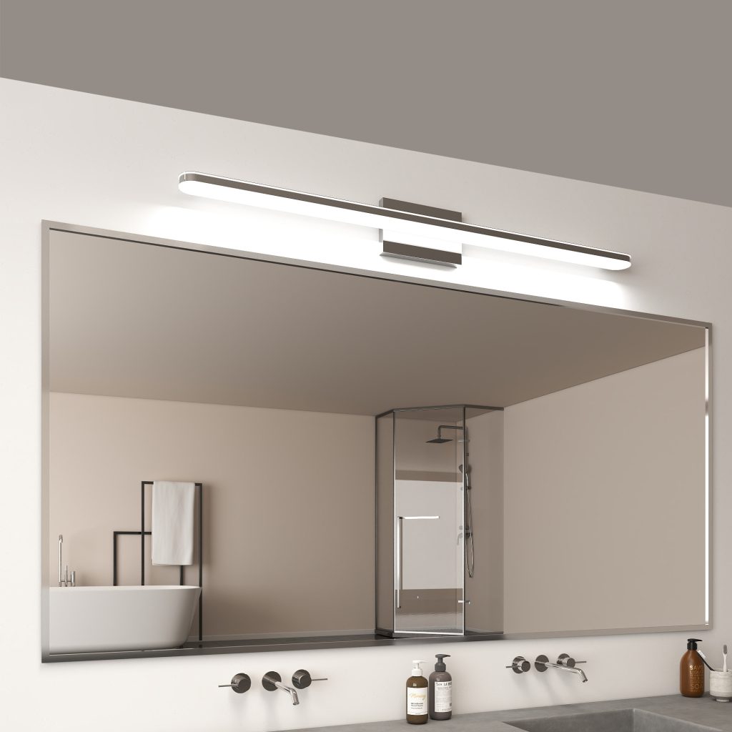 LED Bathroom Vanity Light – Modern Chrome Mirror Wall Light