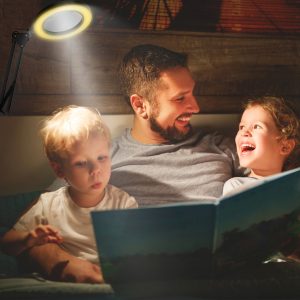 LED Magnifying Desk Lamp – 8X Magnifier with Clamp and Stand
