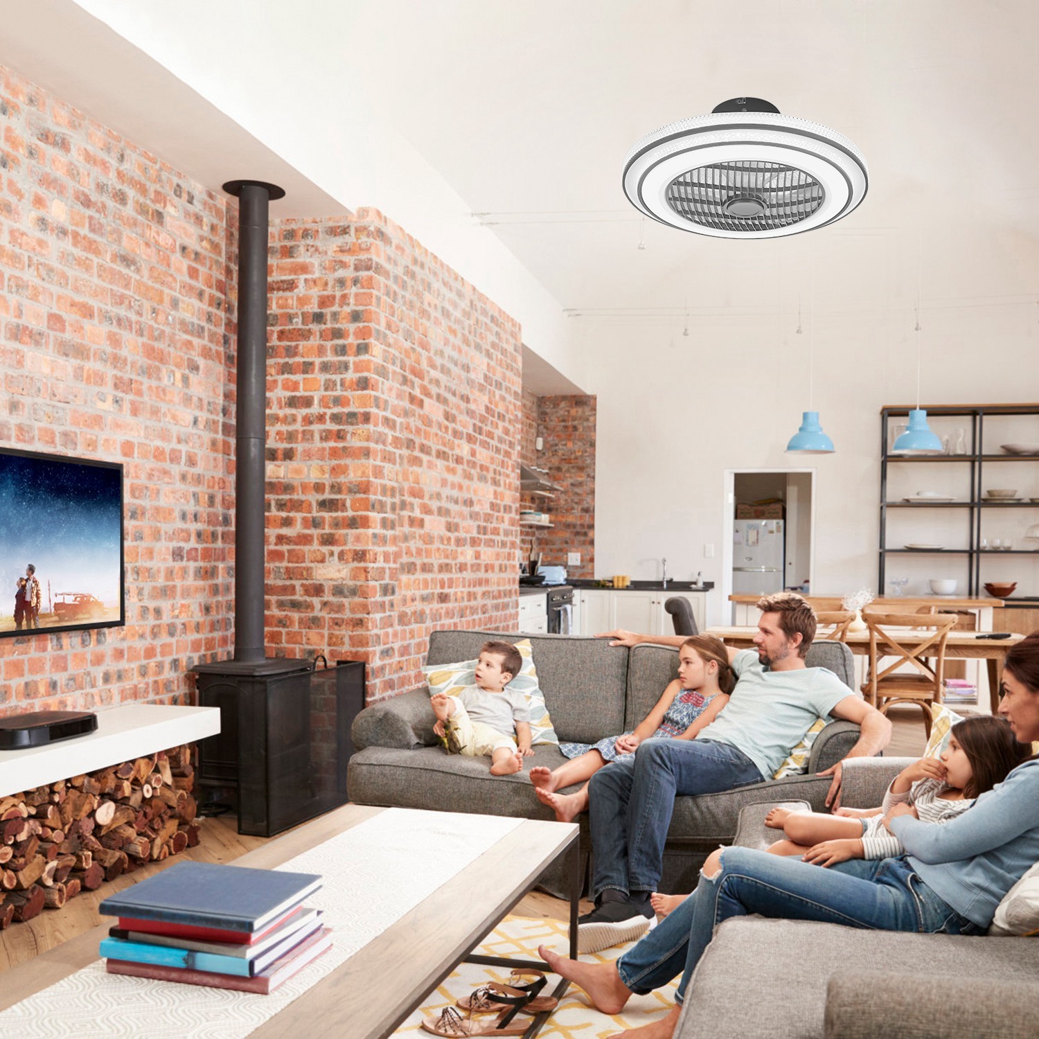 LED Ceiling Fan with Light – Smart Dimmable Flush Mount Fan - Image 8