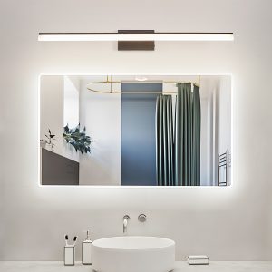 49 Inch LED Bathroom Vanity Light – Modern Black Mirror Wall Light